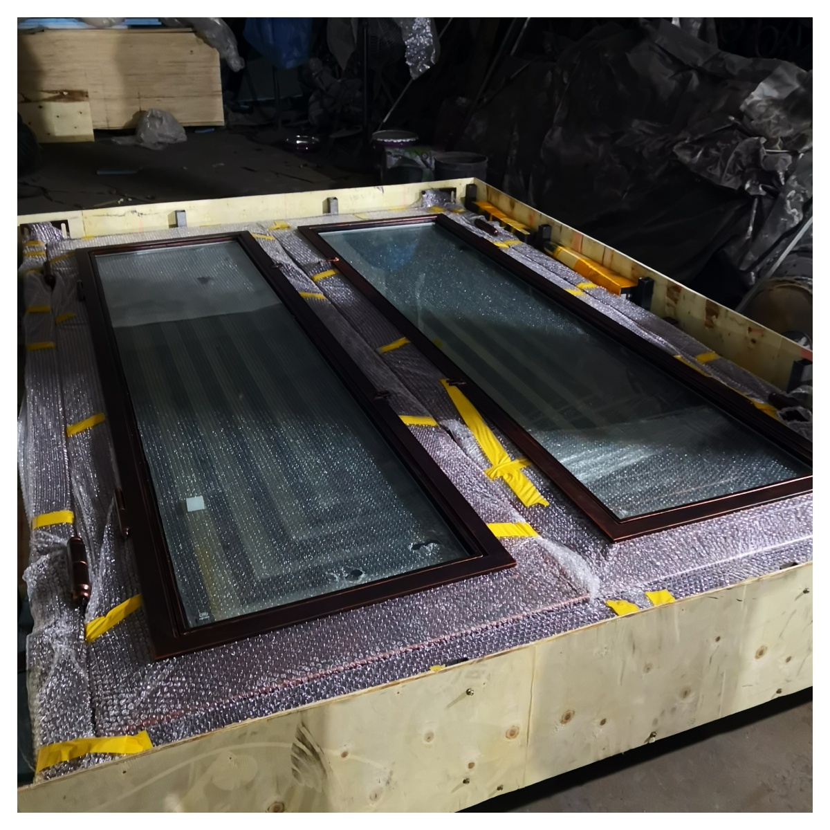Home Security America - China Steel Glass Door South America