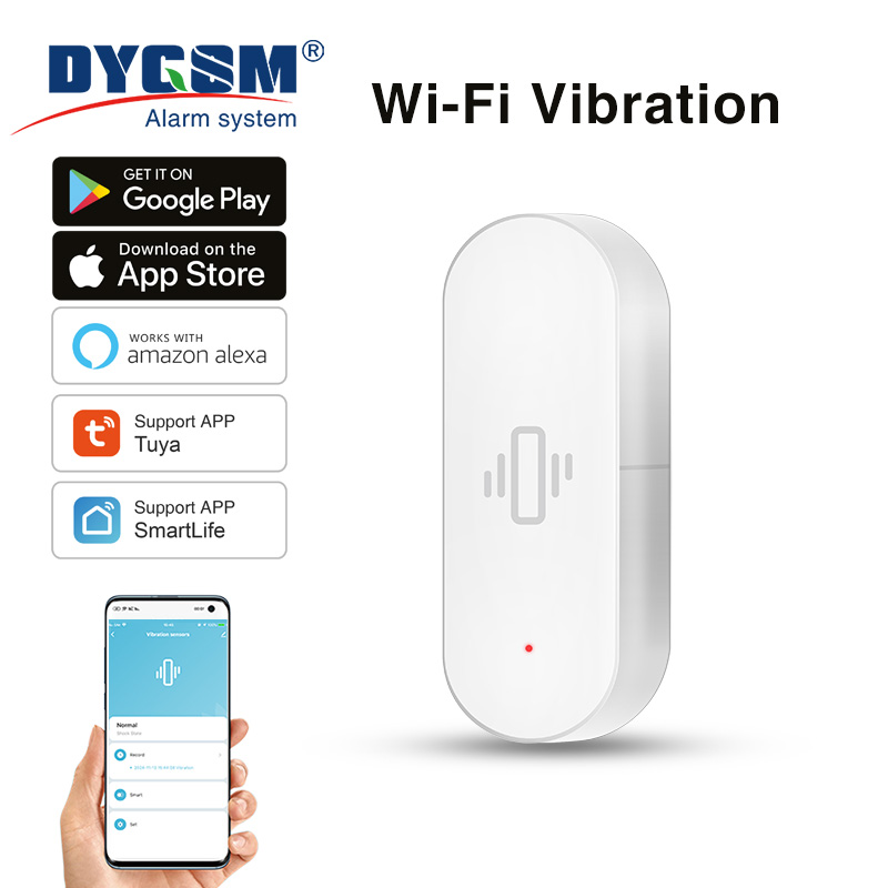 Home Security App - Tuya WiFi Vibration Sensor, Sensitive Detection,