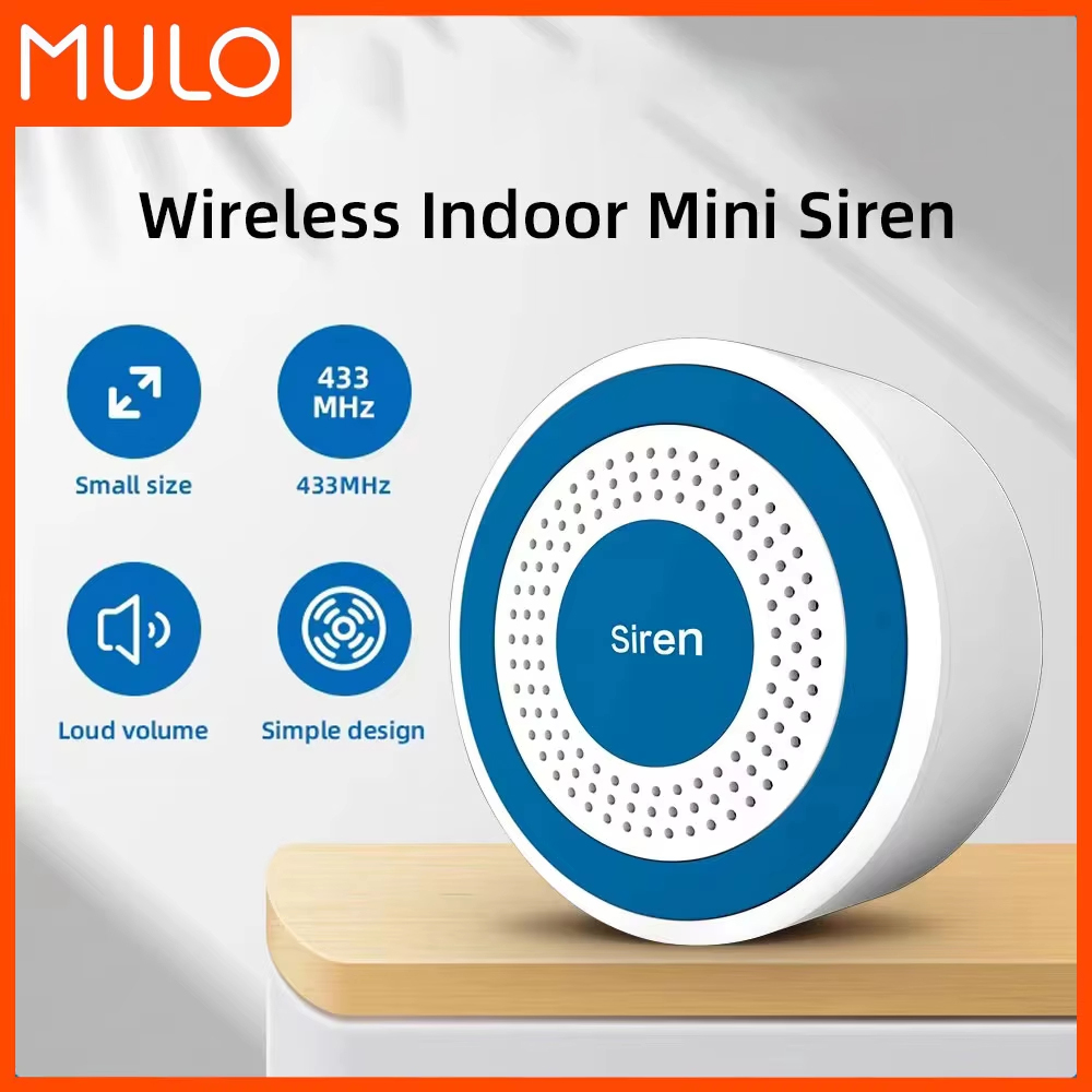 Home Security Deals - MULO Mini Alarm Siren Wireless 433MHz