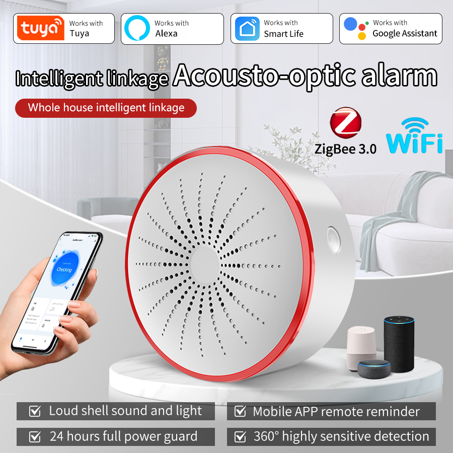 Home Security Deals - Tuya WiFi ZigBee Smart Alarm Siren