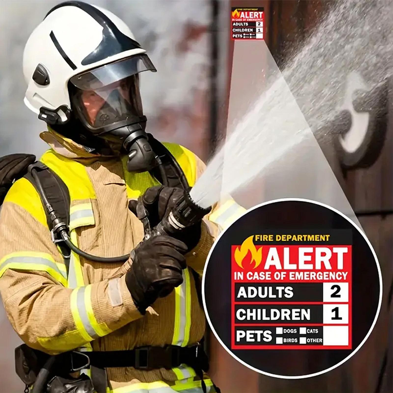 Home Security Department - Fire Pet Alert Sticker Rain-Proof Security