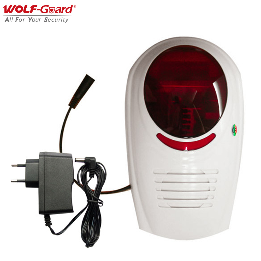 Home Security Deals - Wolf-Guard 433MHz Wireless Sound Flashing Siren