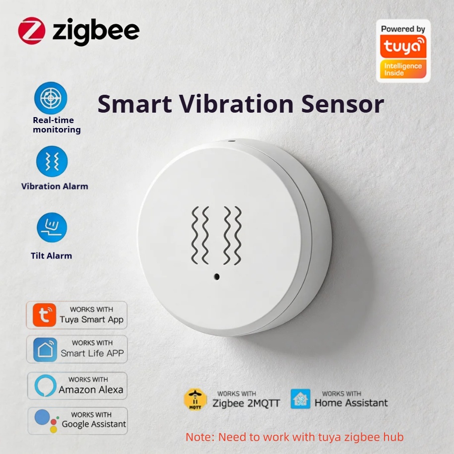Home Security App - Tuya Zigbee Smart Vibration Sensor Real-Time