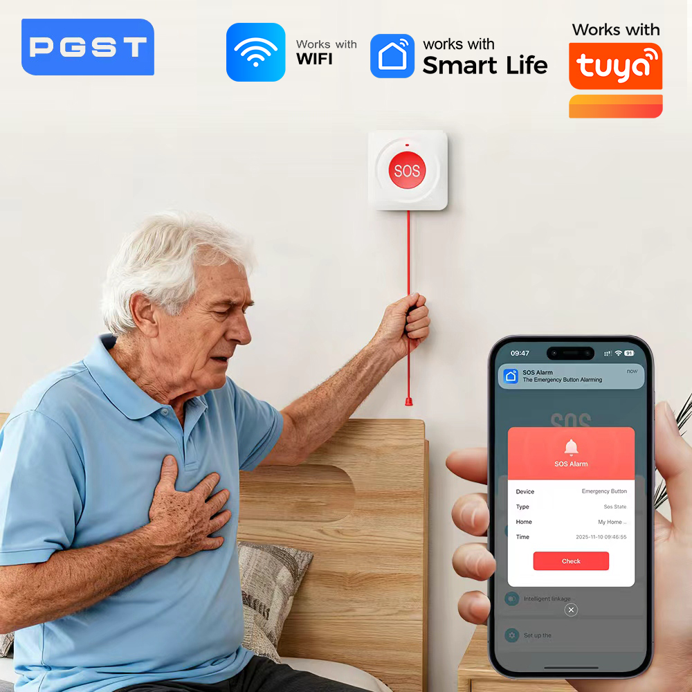 Home Security Business - WIFI Zigbee Buttontons SOS Push-button Work