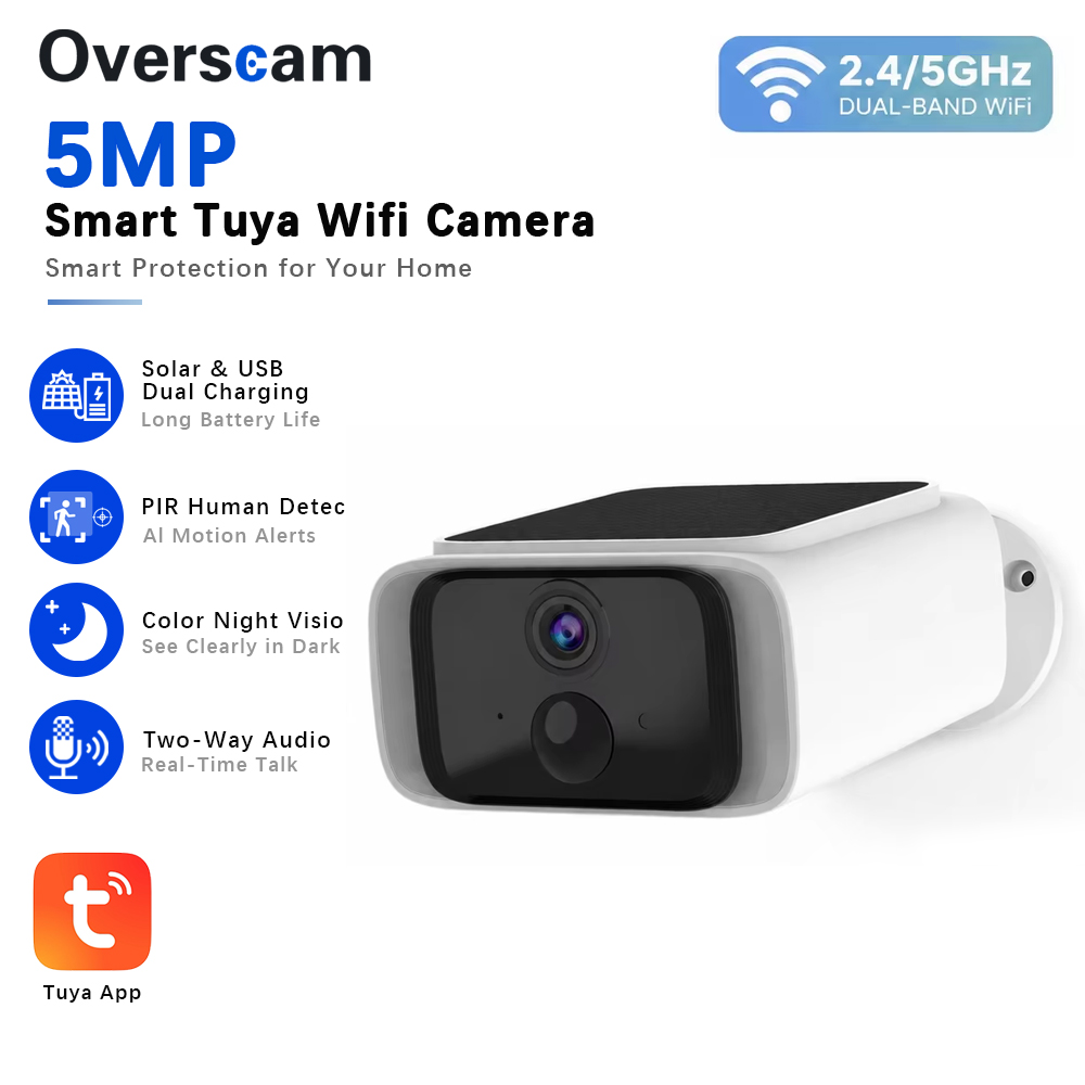 Home Security Business - Tuya 5MP Solar Security Camera Wireless