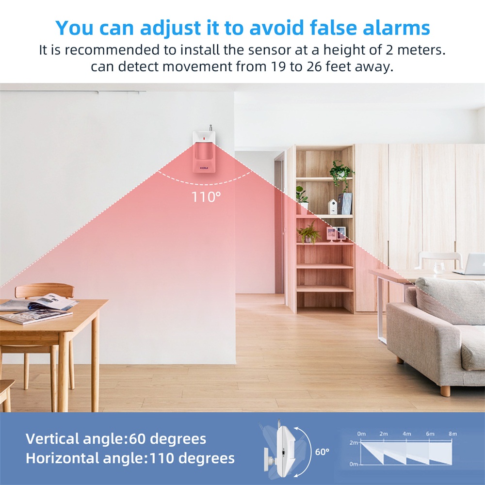 KERUI Wireless PIR Motion Sens - Home Security Deals ulasan dan harga