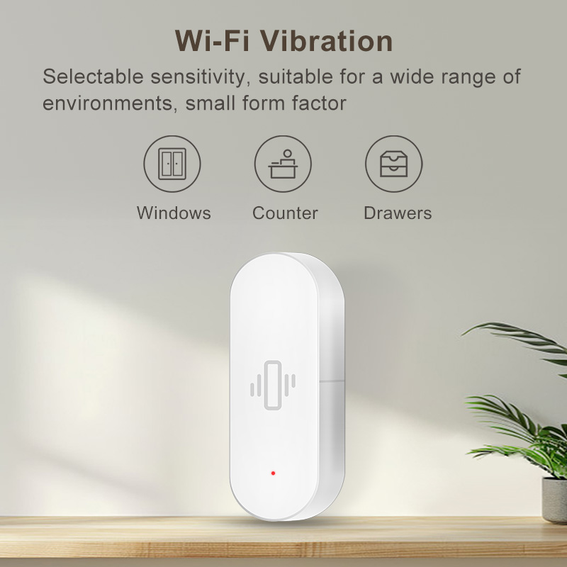 Tuya WiFi Vibration Sensor, Se - Home Security App ulasan dan harga