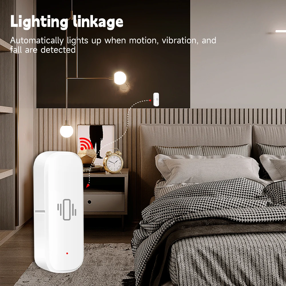 WiFi/Zigbee Smart Vibration Se - Home Security App ulasan dan harga