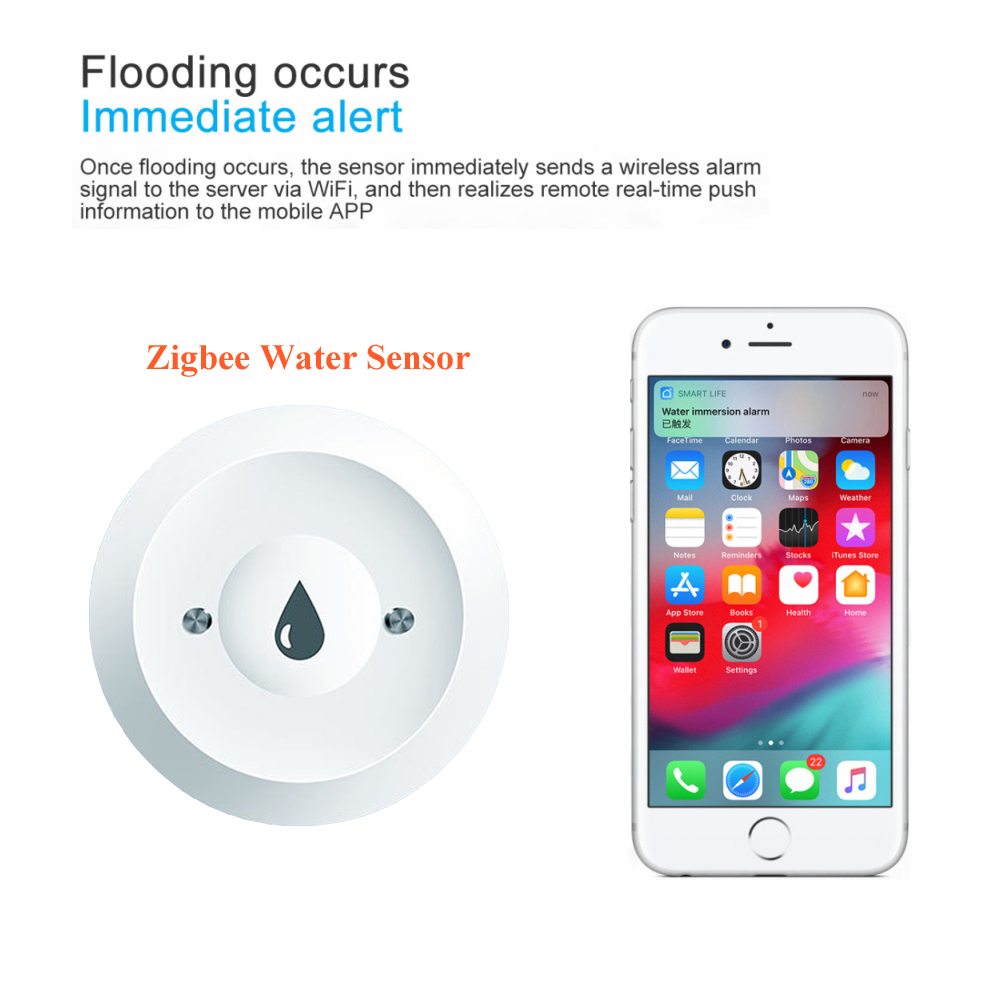 Tuya Water Leak Sensor Smart H - Home Security App ulasan dan harga