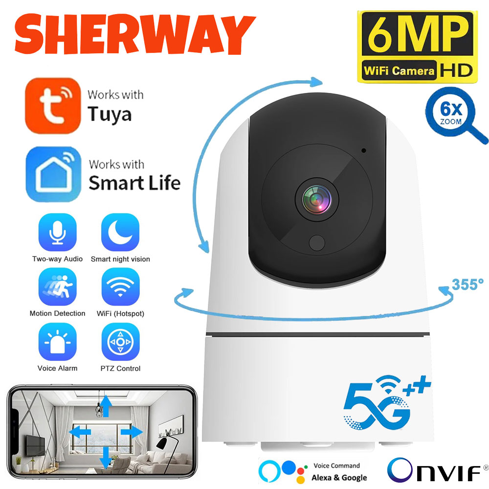 6MP WiFi Camera Tuya Smart Hom - Home Security Google Camera ulasan dan harga