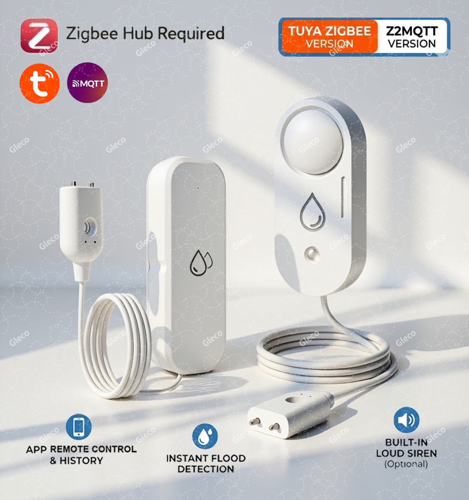 Zigbee Water Leak Sensor Flood - Home Security App ulasan dan harga