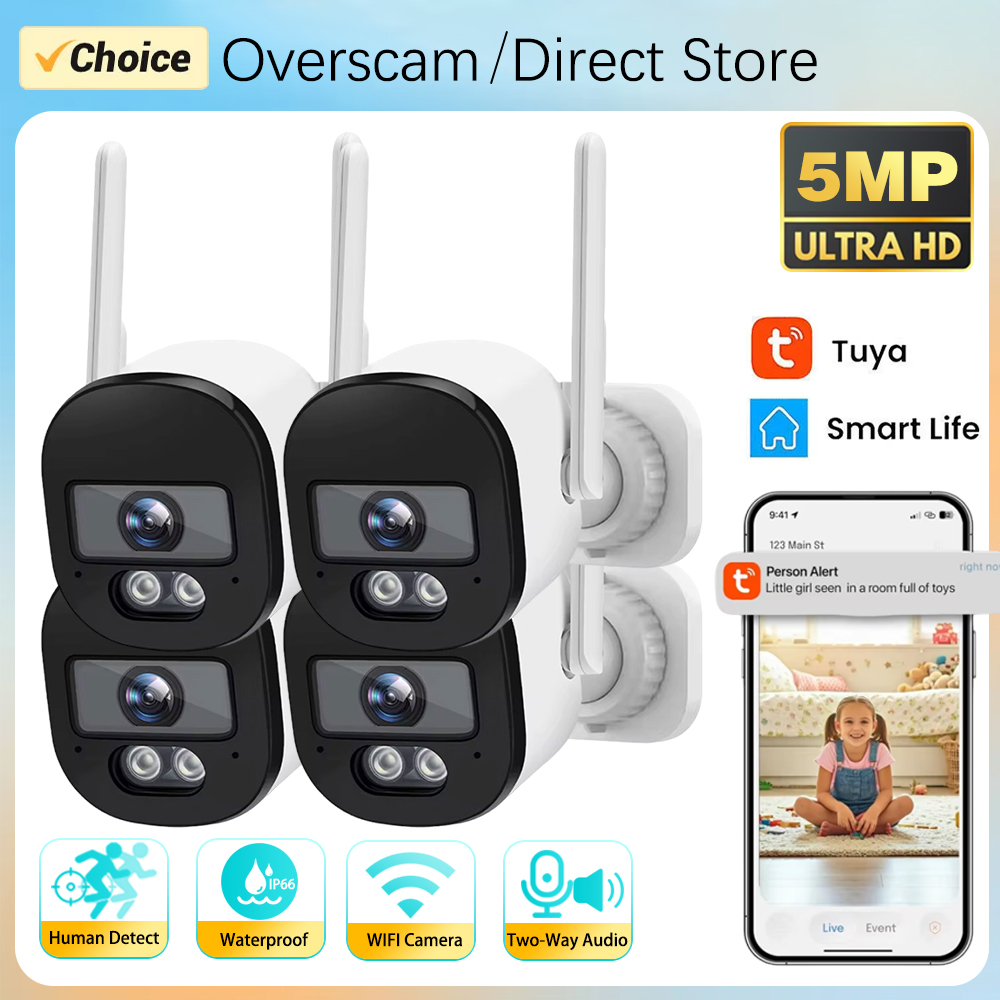 Tuya Bullet Camera Outdoor 5MP - Home Security Lidar ulasan dan harga