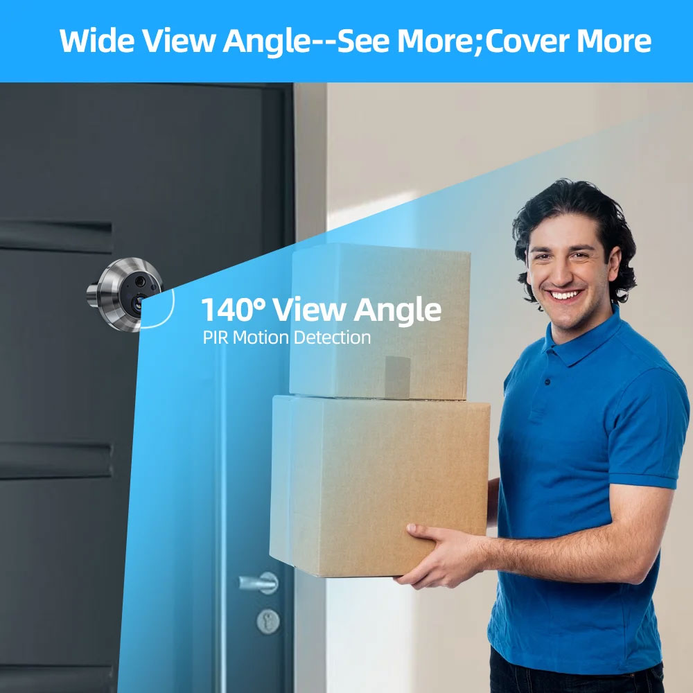 Tuya Smart 5MP Peephole Door C - Home Security Google Camera ulasan dan harga