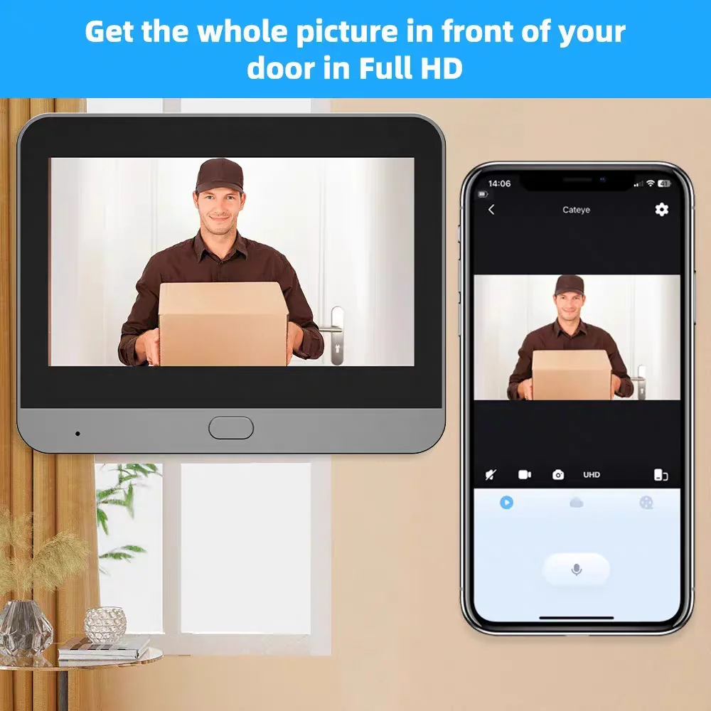 Tuya Smart 5MP Peephole Door C - Home Security Google Camera ulasan dan harga