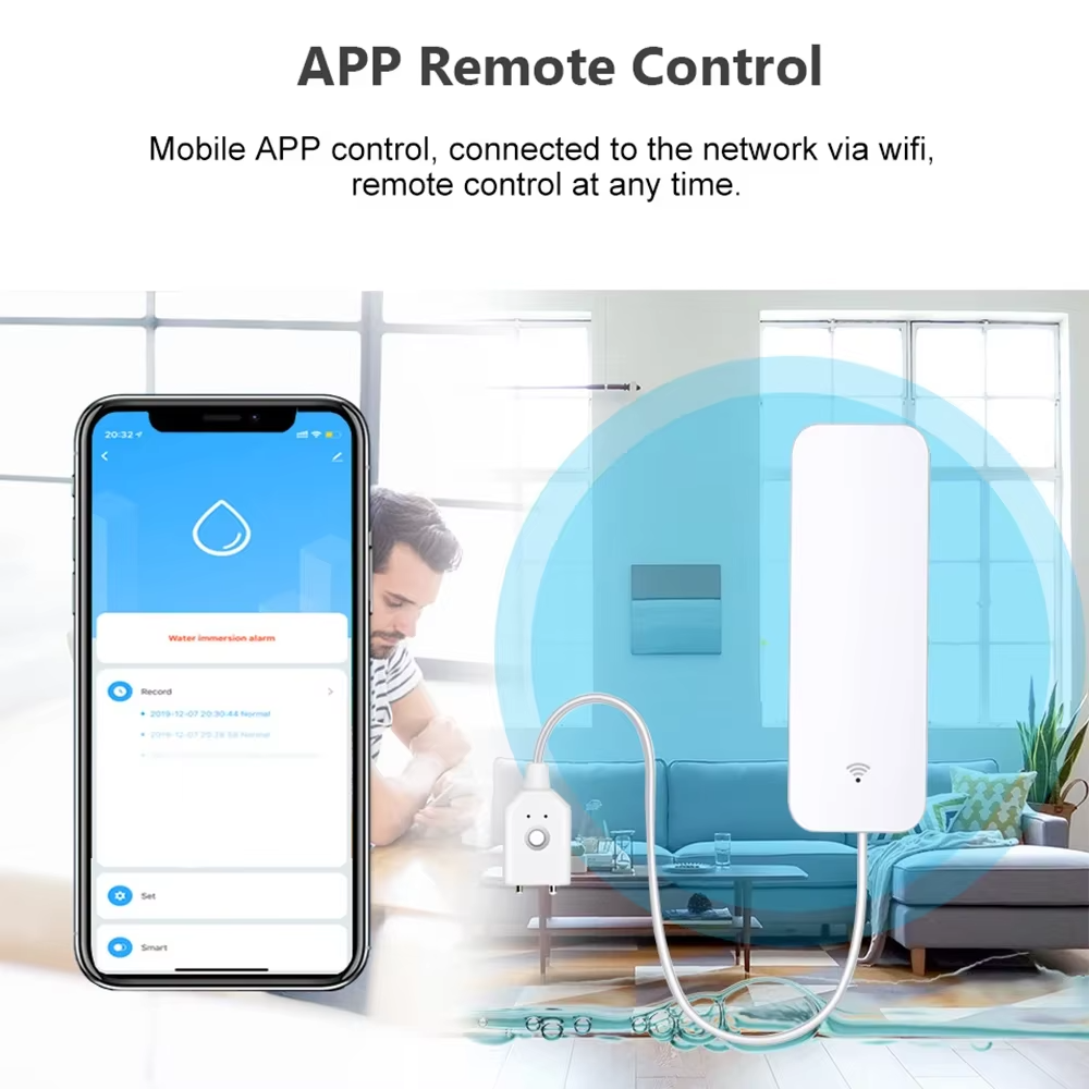 ZigBee WiFi Water Leak Sensor  - Home Security Business ulasan dan harga