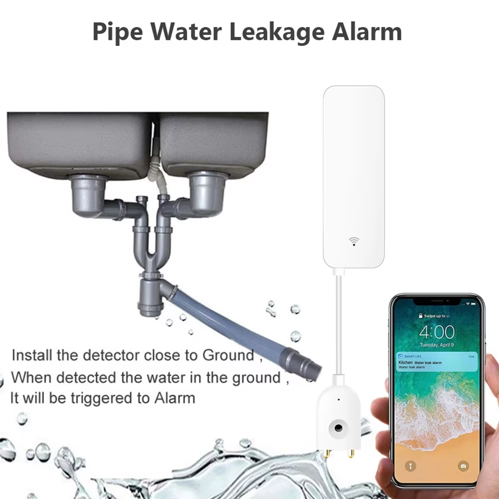 ZigBee WiFi Water Leak Sensor  - Home Security Business ulasan dan harga