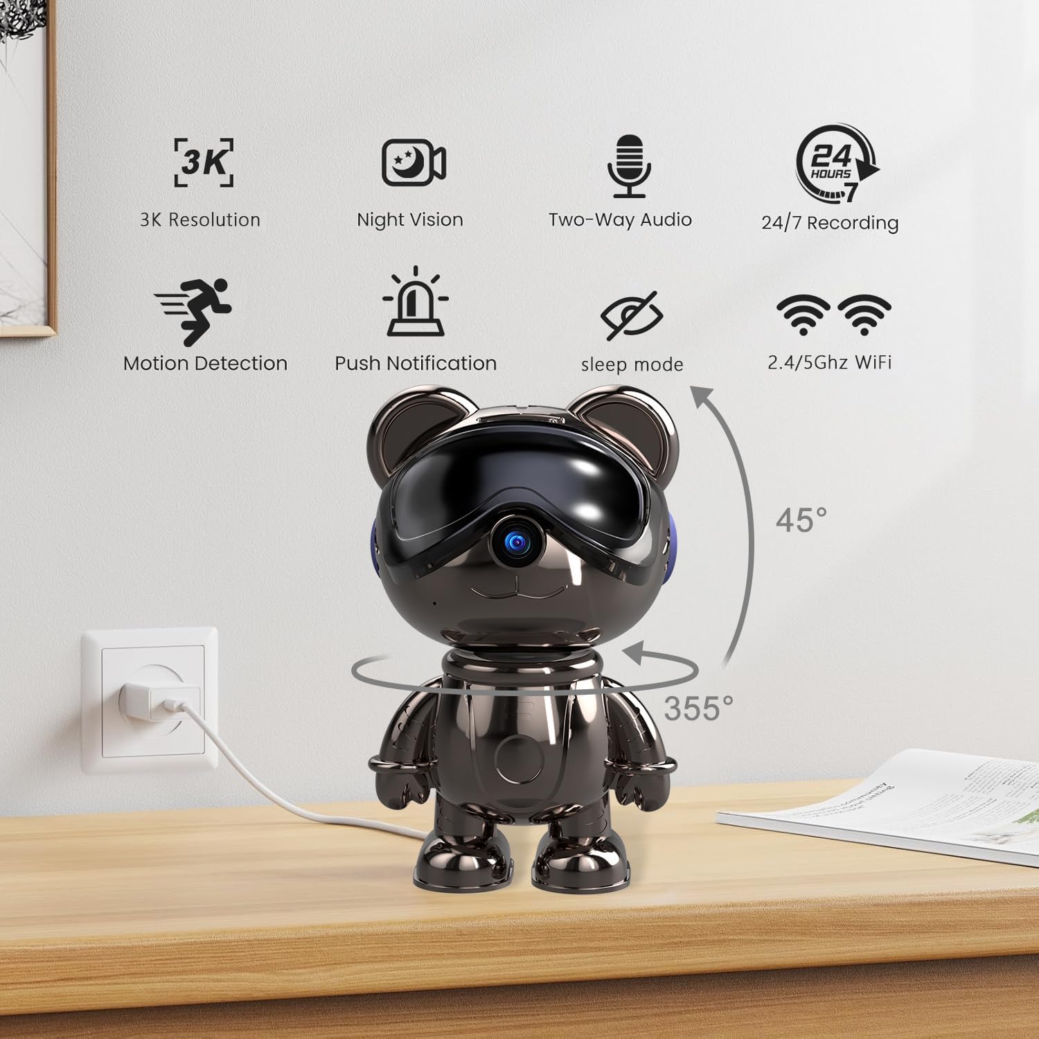 Indoor WiFi Security Camera, 5 - Home Security Google Camera ulasan dan harga