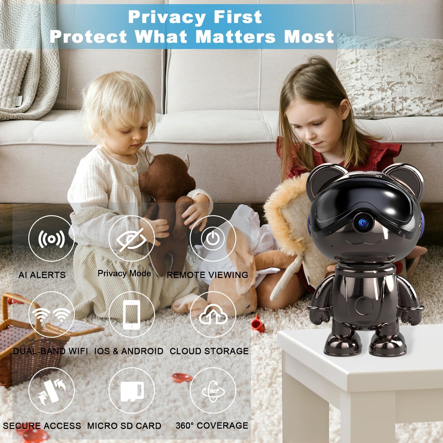 Indoor WiFi Security Camera, 5 - Home Security Google Camera ulasan dan harga