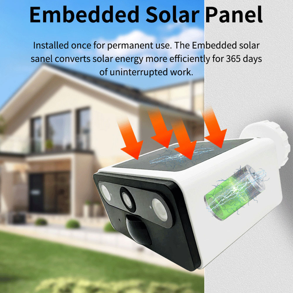 2K Tuya Solar Security Camera  - Home Security Google Camera ulasan dan harga