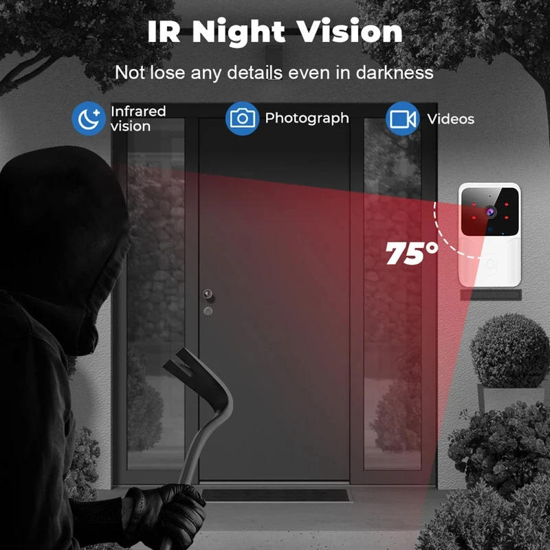 Smart Home WiFi Video Doorbell - Home Security Lidar ulasan dan harga