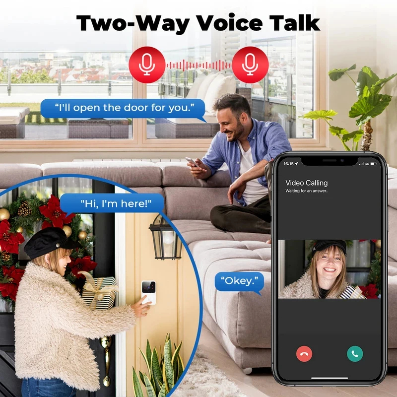 Smart Home WiFi Video Doorbell - Home Security Lidar ulasan dan harga