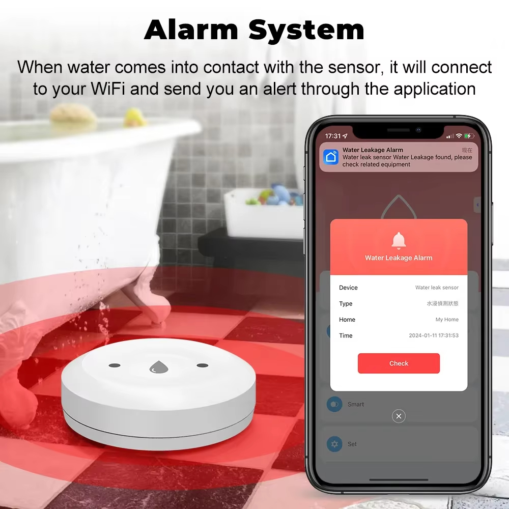 Tuya ZigBee 3.0 Water Leak Det - Home Security App ulasan dan harga