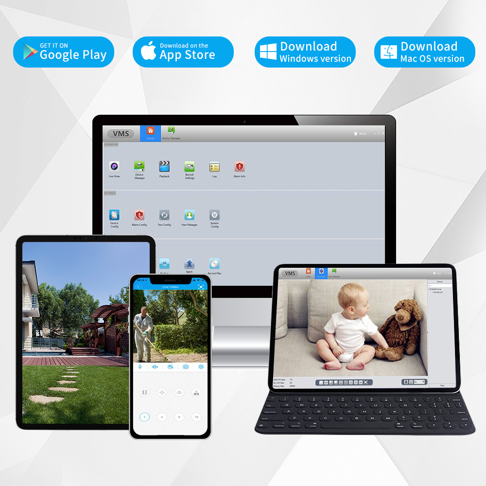 8MP 4K Ai Face Detection Secur - Home Security Video Recording Systems ulasan dan harga