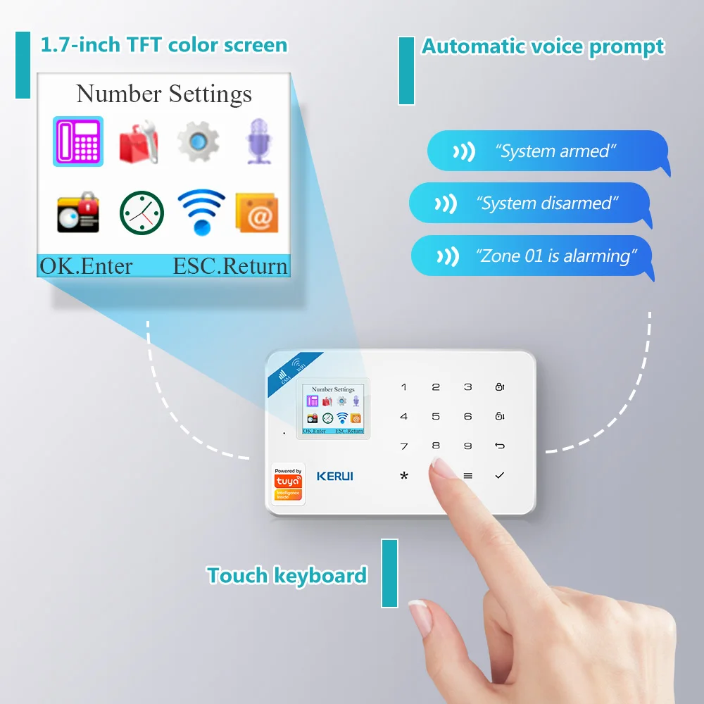 KERUI W181 Alarm System Securi - Home Security Google Camera ulasan dan harga