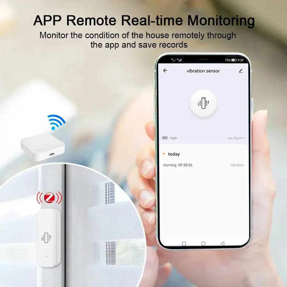 Tuya WiFi/Zigbee Smart Vibrati - Home Security App ulasan dan harga