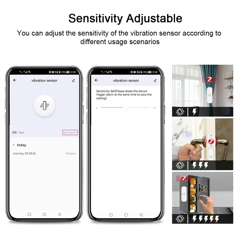 Tuya WiFi/Zigbee Smart Vibrati - Home Security App ulasan dan harga