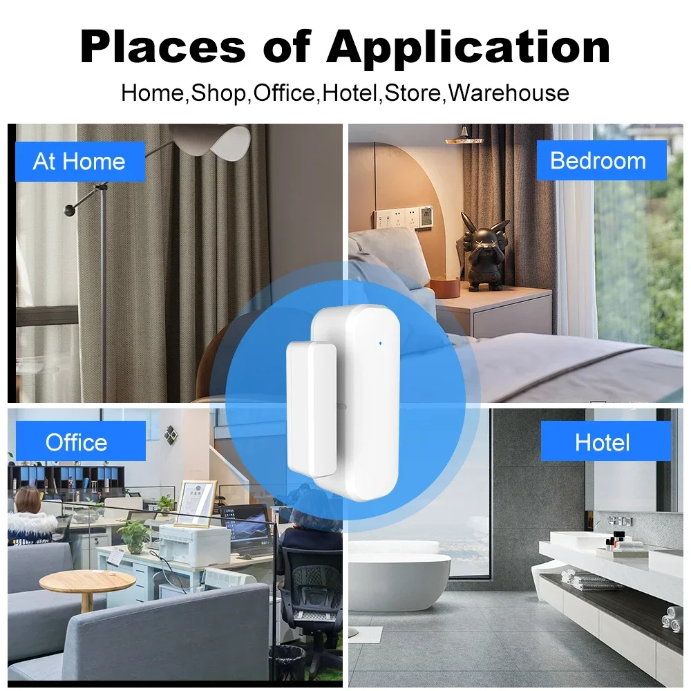 ZigBee Door Window Sensor Wire - Home Security Business ulasan dan harga
