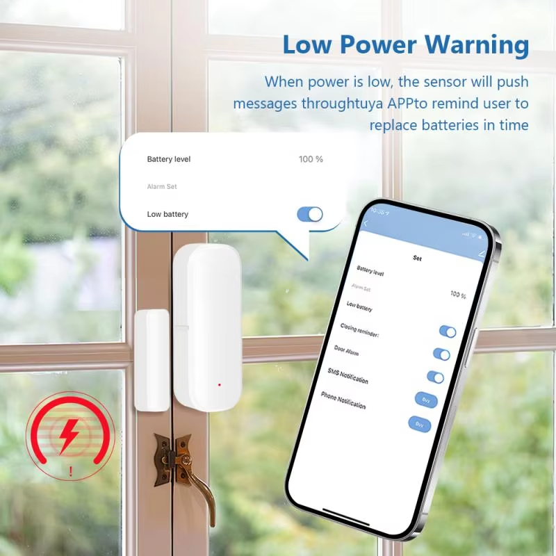 ZigBee Door Window Sensor Wire - Home Security Business ulasan dan harga