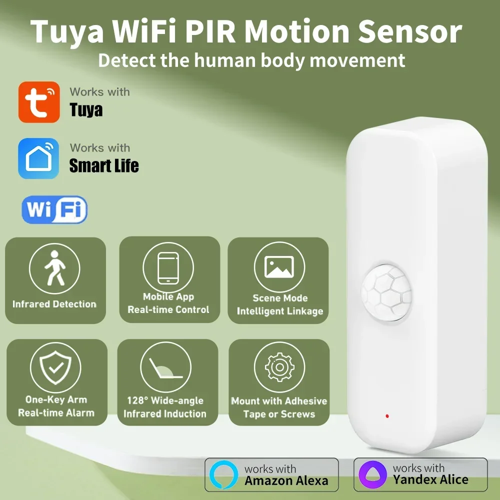 Tuya WiFI Motion Sensor PIR Sm - Home Security App ulasan dan harga